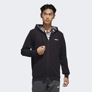 🆕adidas Men's Fast and Confident All Over Print Hooded Track Jacket, MD-Black/W